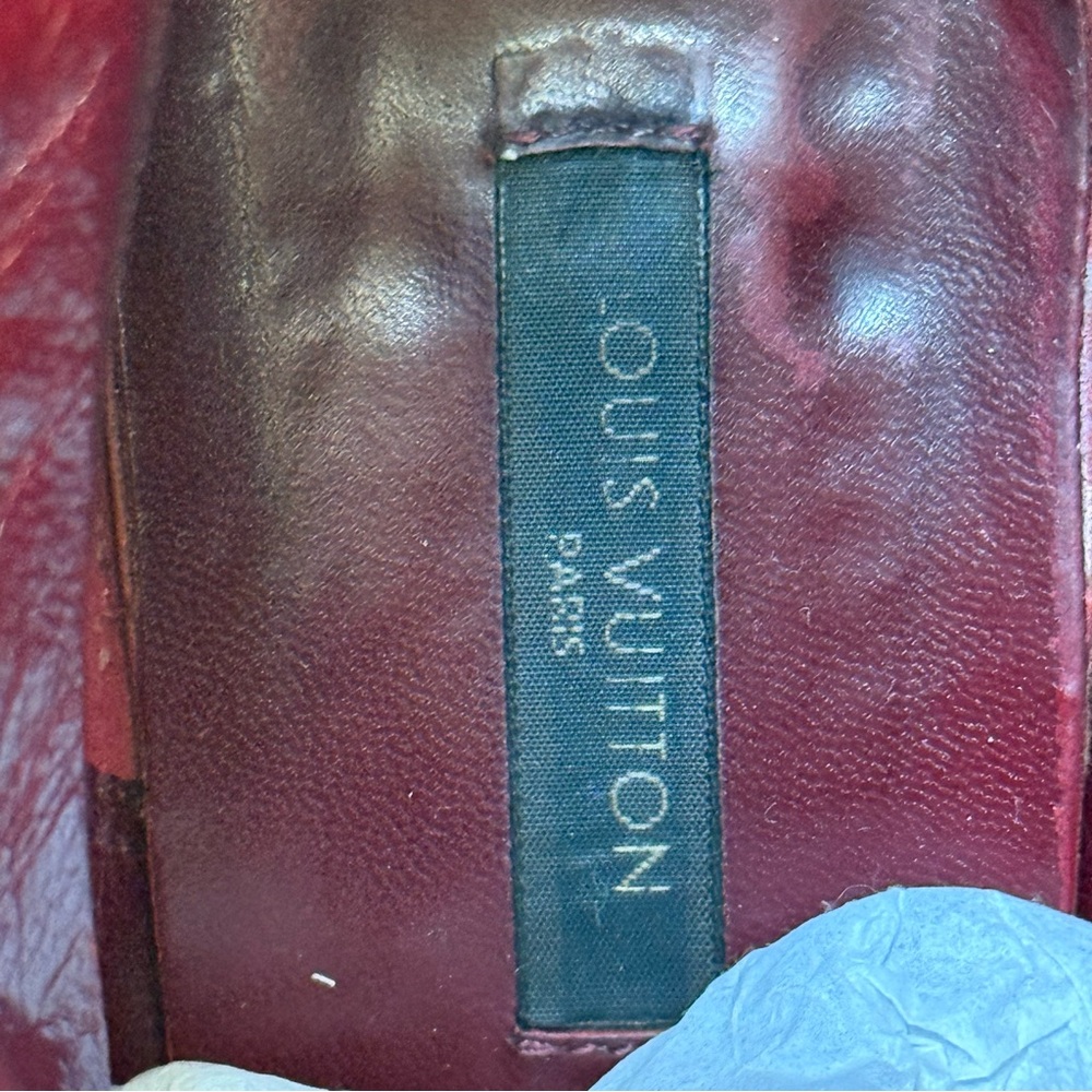 Louis Vuitton Cognac Beautiful Stitching Ankle Boots 38.5 - Picture 10 of 11
